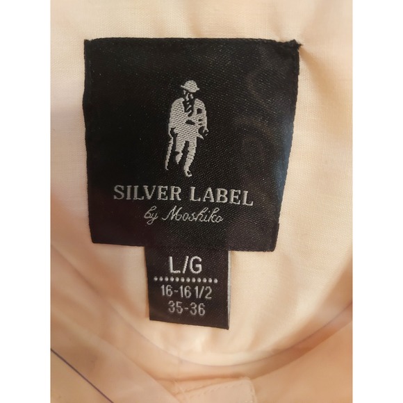 SILVER LABEL by Moschino Men's L G Dress Shirt Pink Long Sleeve Button Front - Picture 4 of 4
